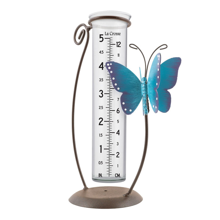 Weather Scientific LaCrosse Technology 704-71077 Butterfly Rain Gauge - Blue LaCrosse Technology