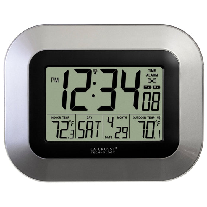 Weather Scientific LaCrosse Technology WS-8115U-S Atomic Digital Wall Clock with Indoor/Outdoor Temperature LaCrosse Technology