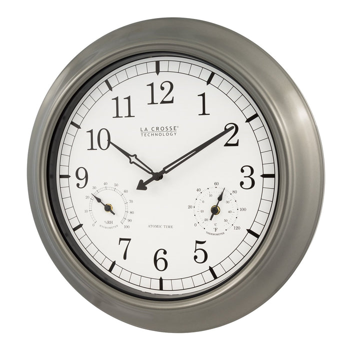 Weather Scientific La Crosse Technology WT-3181PLX1 18 inch Indoor/Outdoor Atomic Wall Clock LaCrosse Technology