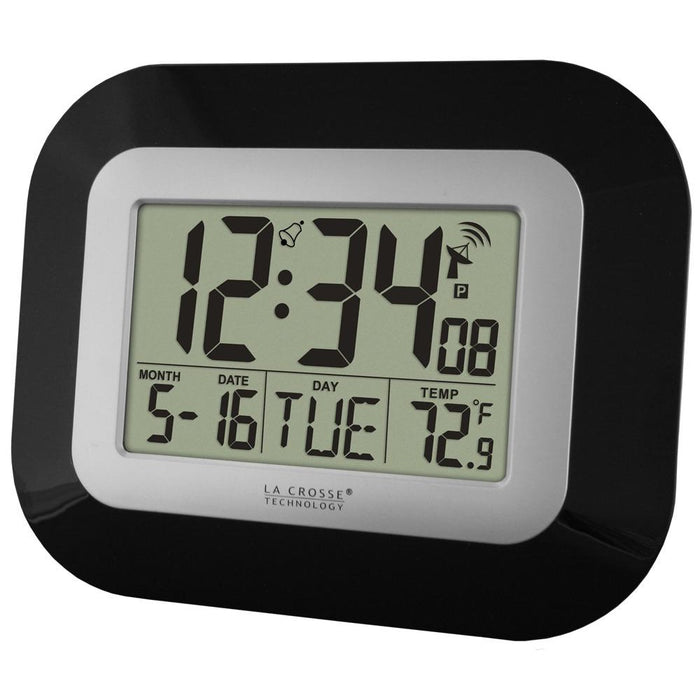 Weather Scientific LaCrosse Technology WT-8005U-B Atomic Digital Wall Clock with Indoor Temperature and Date LaCrosse Technology