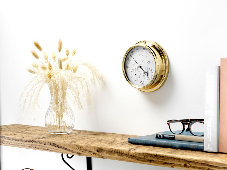 Weather Scientific Tabic Clocks Solid Brass Barometer with Hygrometer and Thermometer gauges Tabic Clocks