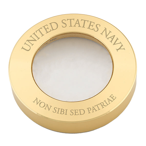 Weather Scientific Weems & Plath U.S. Navy Brass Magnifier Chart Weight - Non Sibi Sed Patriae Weems & Plath