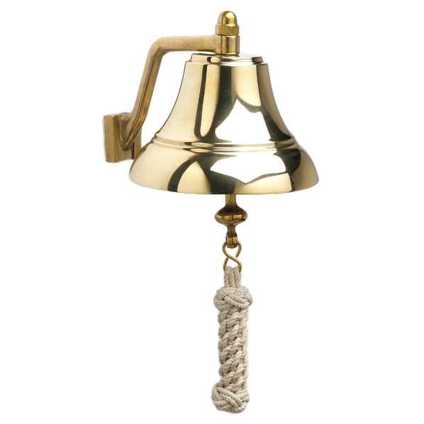 Weather Scientific Weems & Plath 6" Brass Bell w/ Off-White Monkey's Fist Lanyard Weems & Plath