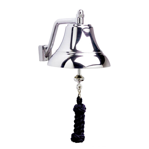 Weather Scientific Weems & Plath 6" Chrome Bell w/ Navy Monkey's Fist Lanyard Weems & Plath