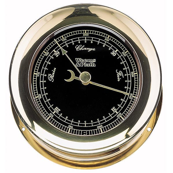Weather Scientific Weems & Plath Atlantis Premiere Barometer, Black Dial/ Gold Scale Weems & Plath