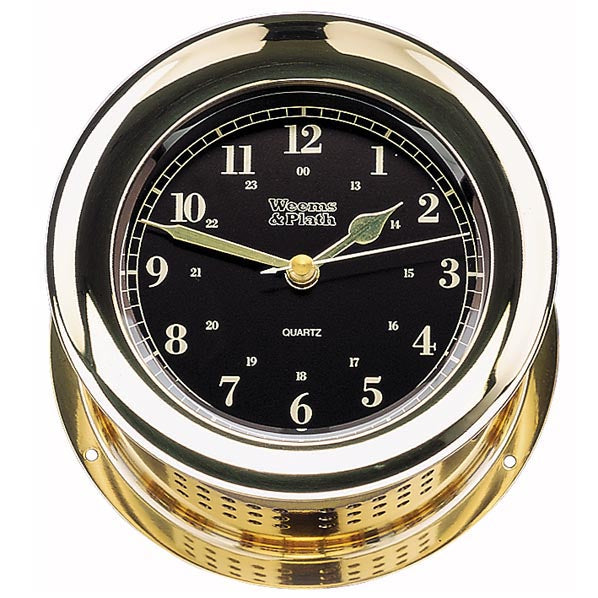Weather Scientific Weems & Plath Atlantis Premiere Quartz Clock 200501, Black Weems & Plath