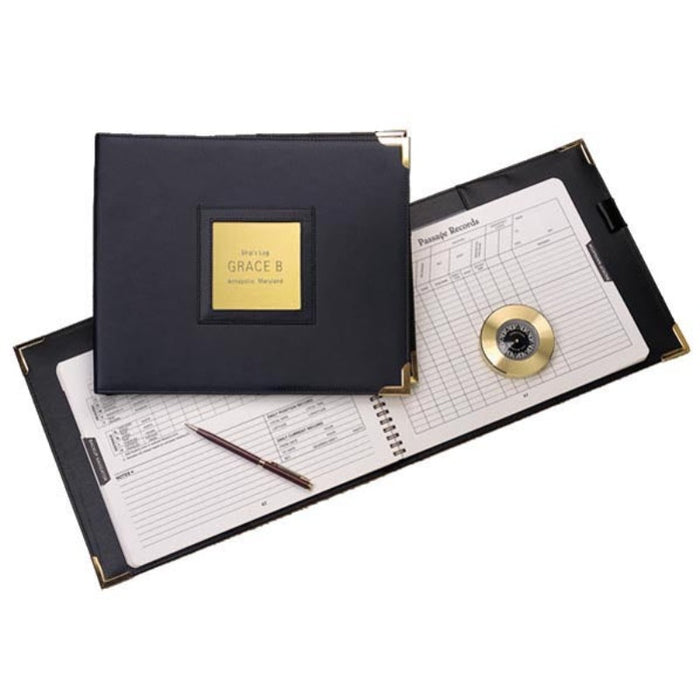 Weather Scientific Weems & Plath Elegant Log Book Cover w/ Engravable Plate Weems & Plath