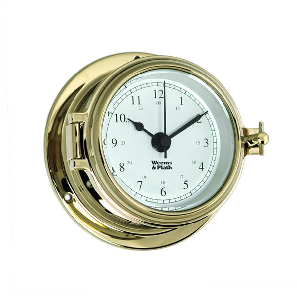 Weather Scientific Weems & Plath Endurance II 105 Quartz Clock white face brass case