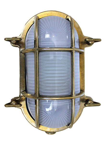 Weather Scientific Weems & Plath Foresti Oval Brass Bulkhead Light Weems & Plath