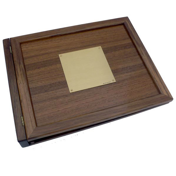 Weather Scientific Weems & Plath Teak Log Cover, Blank Plate Weems & Plath