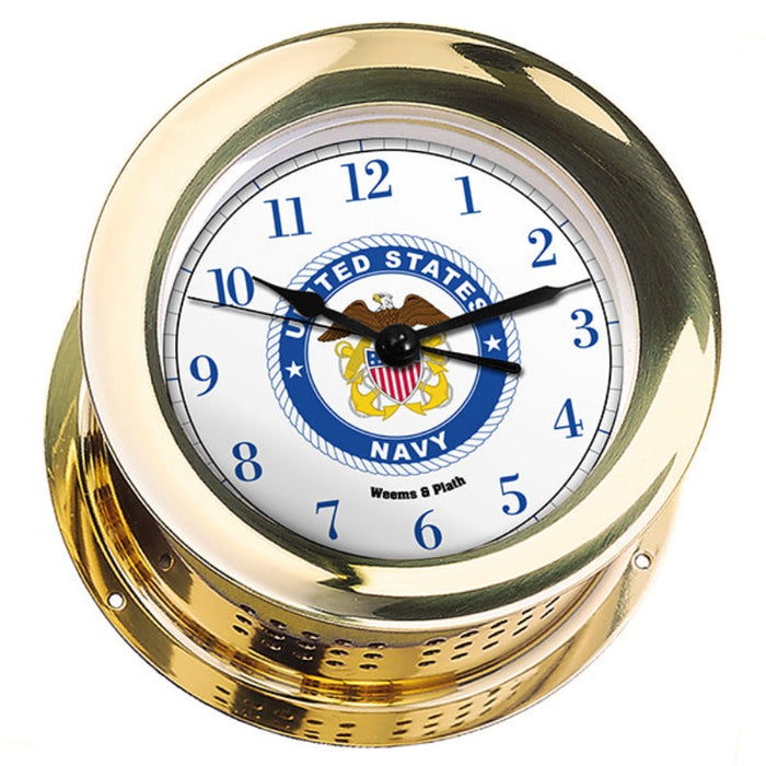 Weather Scientific Weems & Plath U.S. Navy Atlantis Quartz Clock - #8 Emblem Weems & Plath
