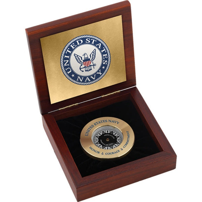 Weather Scientific Weems & Plath U.S. Navy Elegant Wooden Chart Weight Box - #9 Emblem Weems & Plath