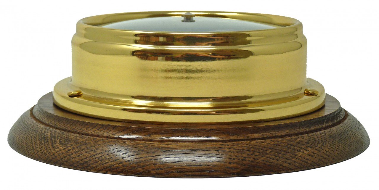 Weather Scientific Tabic Clocks Handmade Solid Brass Barometer/Thermometer/Hygrometer on an English Oak Wall Mount Tabic Clocks