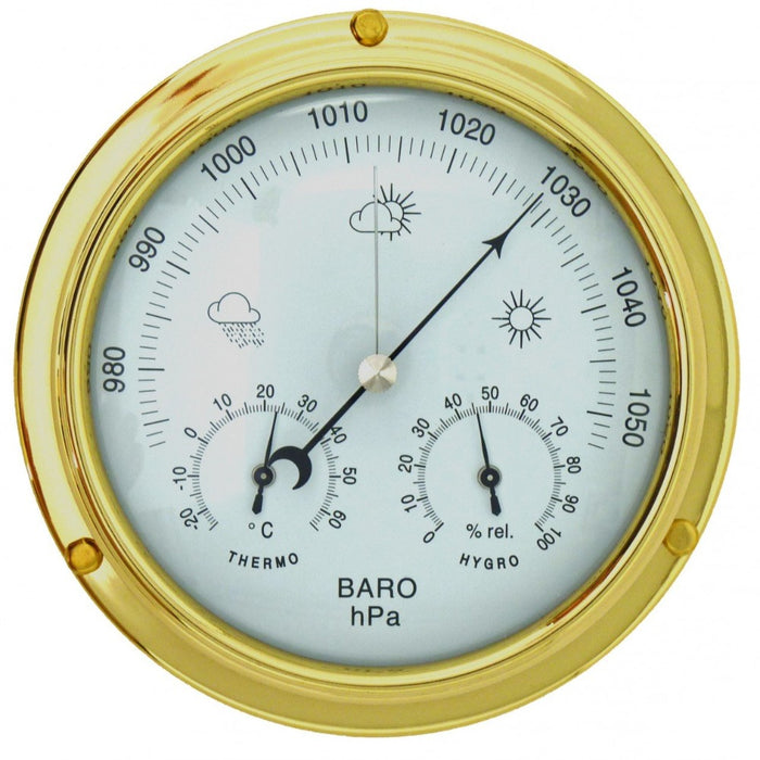 Weather Scientific Tabic Clocks Solid Brass Barometer with Hygrometer and Thermometer gauges Tabic Clocks