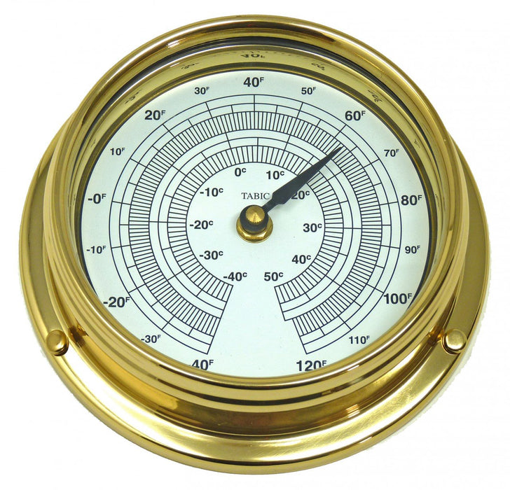Weather Scientific Tabic Clocks Handmade Solid Brass Thermometer, B-THRM-WHT Tabic Clocks