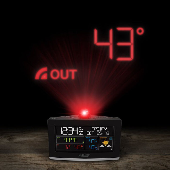 Weather Scientific La Crosse Technology C82929V2 WiFi Projection Alarm Clock light projection