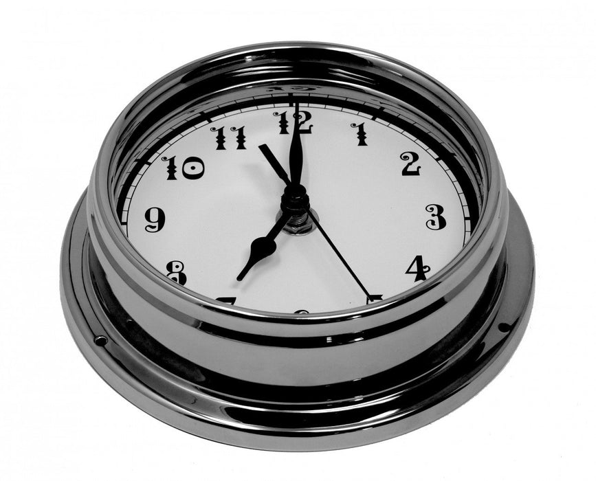 Weather Scientific Tabic Clocks Handmade Arabic-faced Clock in Chrome with White Dial C-ARB-WHT Tabic Clocks