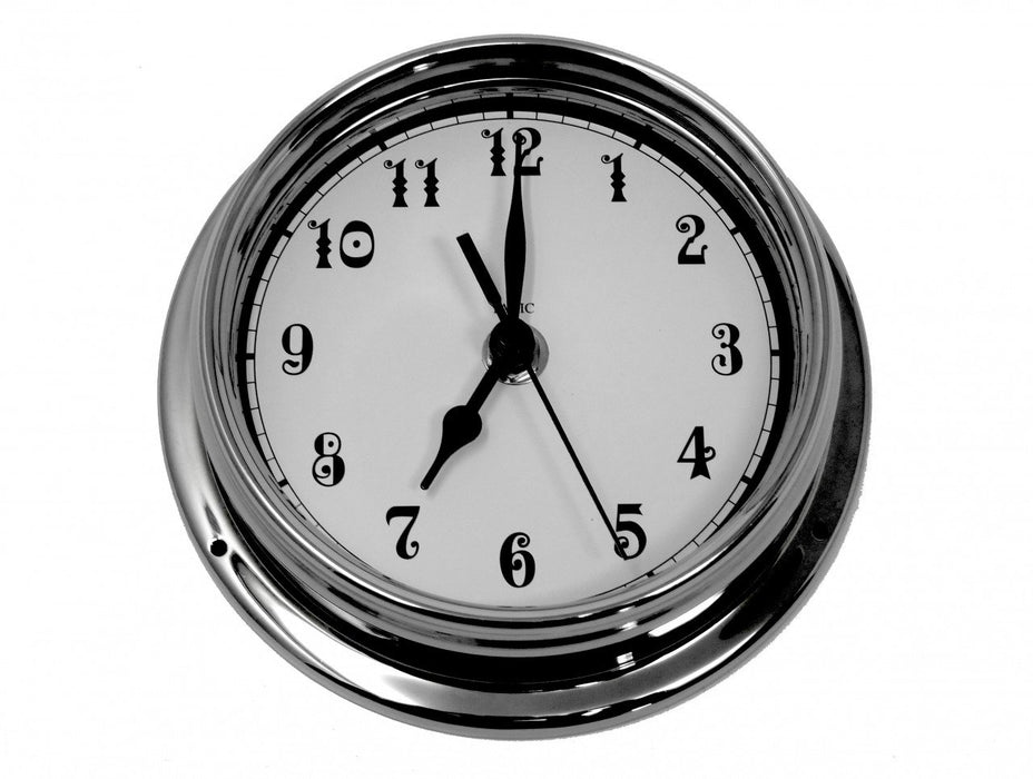 Weather Scientific Tabic Clocks Handmade Arabic-faced Clock in Chrome with White Dial C-ARB-WHT Tabic Clocks