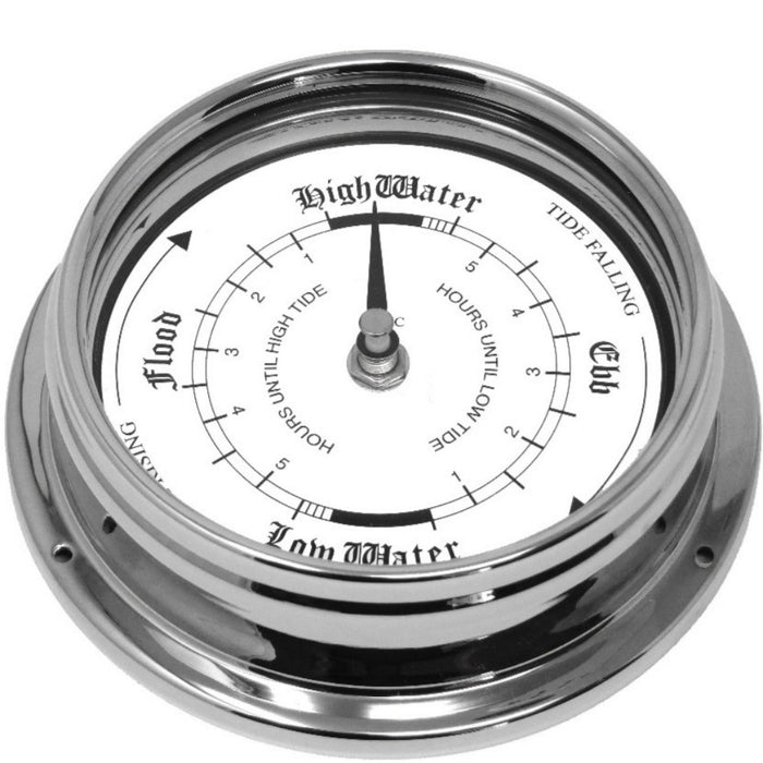 Weather Scientific Tabic Clocks Handmade Tide Clock In Chrome With White Dial C-TDE-WHT Tabic Clocks