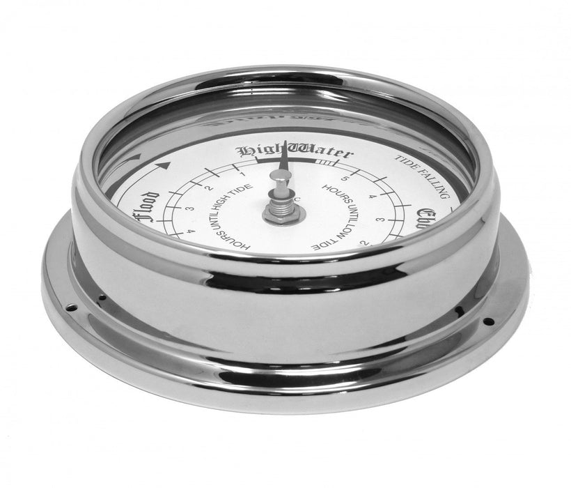 Weather Scientific Tabic Clocks Handmade Tide Clock In Chrome With White Dial C-TDE-WHT Tabic Clocks