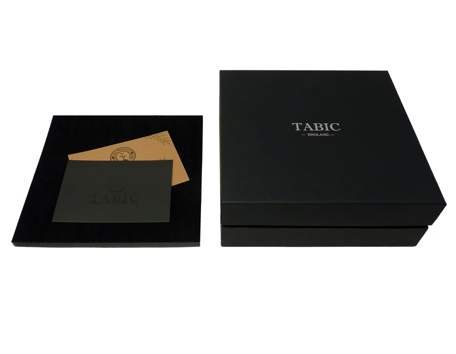 Weather Scientific Tabic Clocks Handmade Prestige Barometer in Chrome with Jet Black Dial Mounted on an English Oak Wall Mount Tabic Clocks