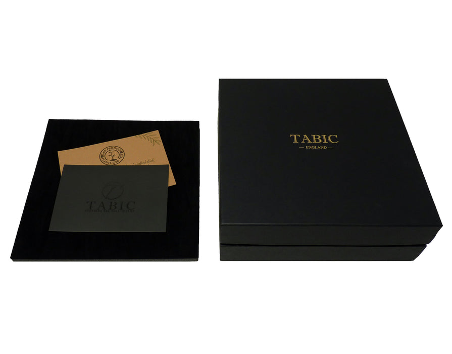 Weather Scientific Tabic Clocks Handmade Prestige Tide Clock in Solid Brass With a Jet Black Dial, mounted on a solid English Oak Mantel/Display Mount Tabic Clocks