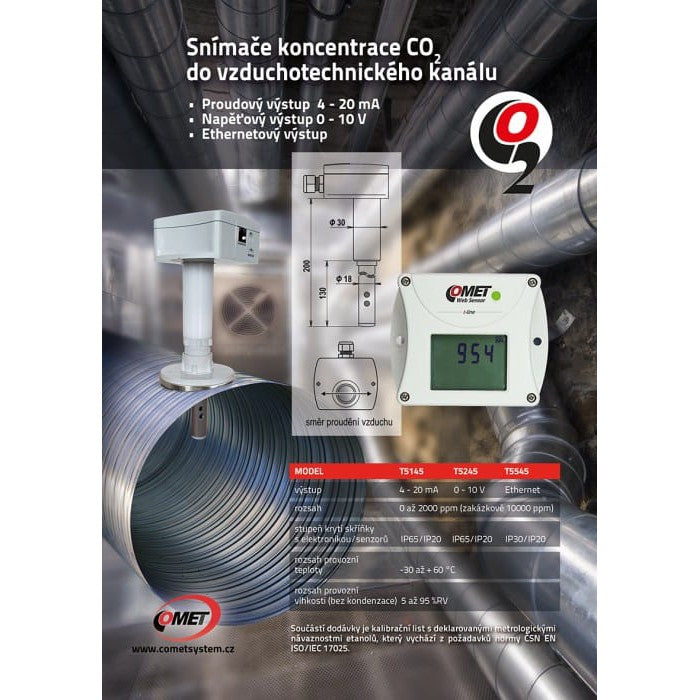 Weather Scientific Comet CO2 Concentration Transmitter with 0-10V output, built-in carbon dioxide sensor Comet