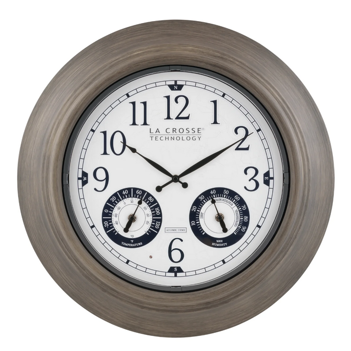 Weather Scientific Lacrosse Technology 435-3256A-C 21-inch Indoor/Outdoor Lighted Constellation Atomic Wall Clock day time profile