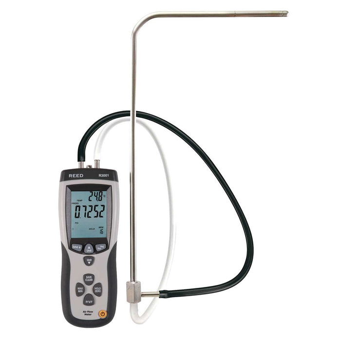Weather Scientific REED R3001 Pitot Tube Anemometer / Differential Manometer with Air Volume, includes ISO Certificate Reed Instruments