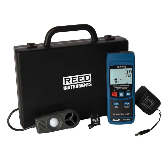 Weather Scientific REED R4700SD-KIT Data Logging Environmental Meter with Power Adapter and SD Card Reed Instruments