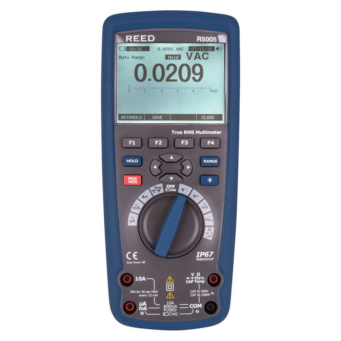 Weather Scientific REED R5005 True RMS Industrial Multimeter with Bluetooth, includes ISO Certificate Reed Instruments