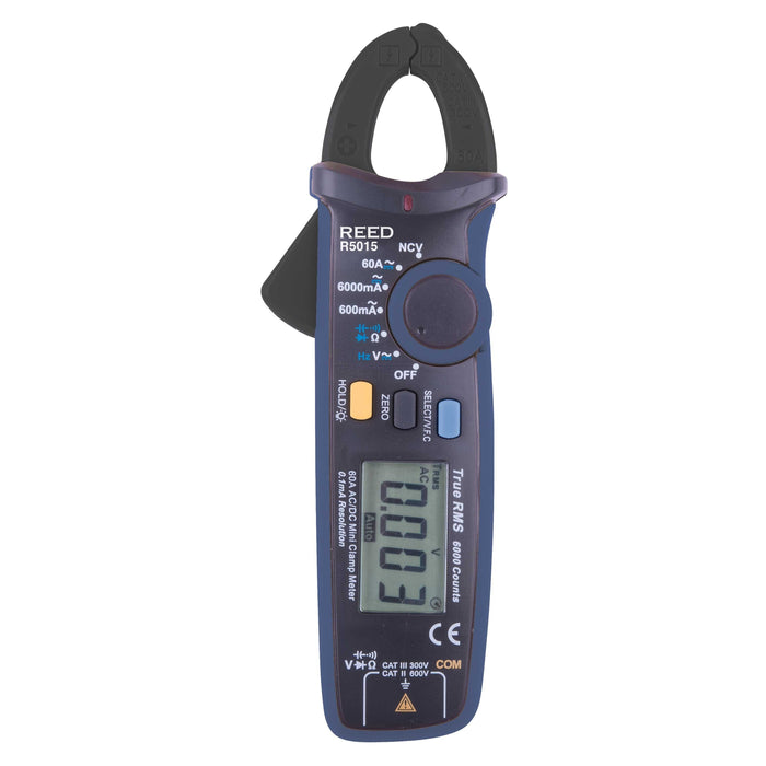 Weather Scientific REED R5015 True RMS Mini Clamp Meter, 60A AC/DC Reed Instruments