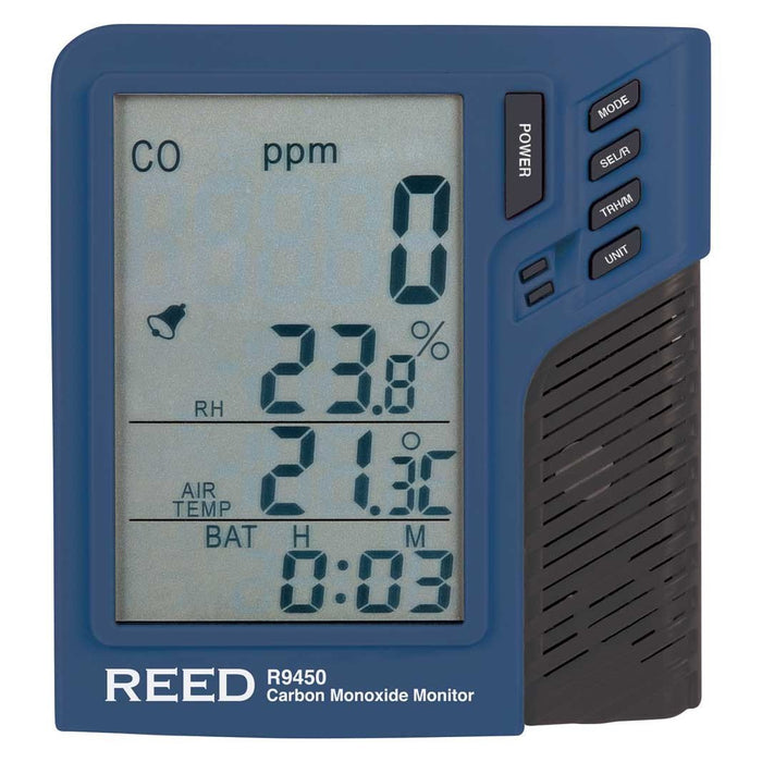 Weather Scientific REED R9450 Carbon Monoxide Monitor with Temperature and Humidity, includes ISO Certificate Reed Instruments