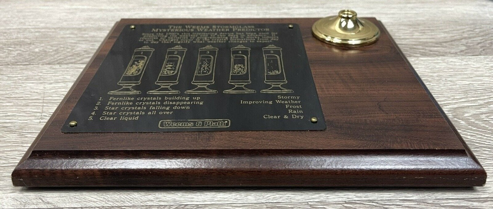 Weather Scientific Weems & Plath Brass or Chrome Stormglass & Plaque Set 200SET Weems & Plath