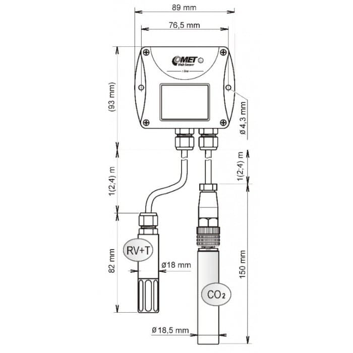 Weather Scientific Comet WebSensor - remote CO2 concentration thermometer hygrometer with Ethernet interface Comet