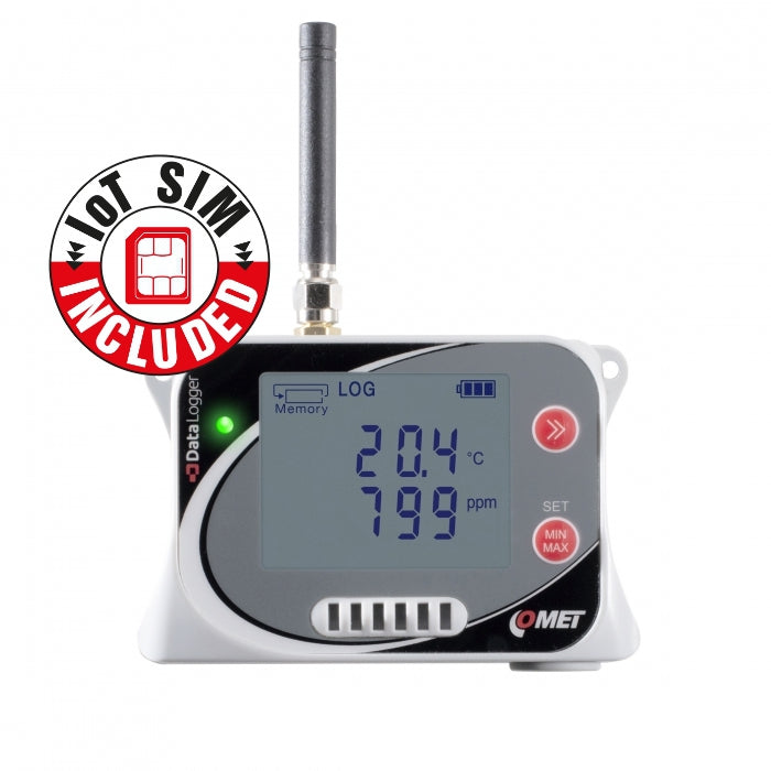 Weather Scientific Comet IoT Wireless Temperature, Relative Humidity, CO2 and atmospheric pressure Datalogger with built-in GSM modem and Flat Rate SIM Card Comet