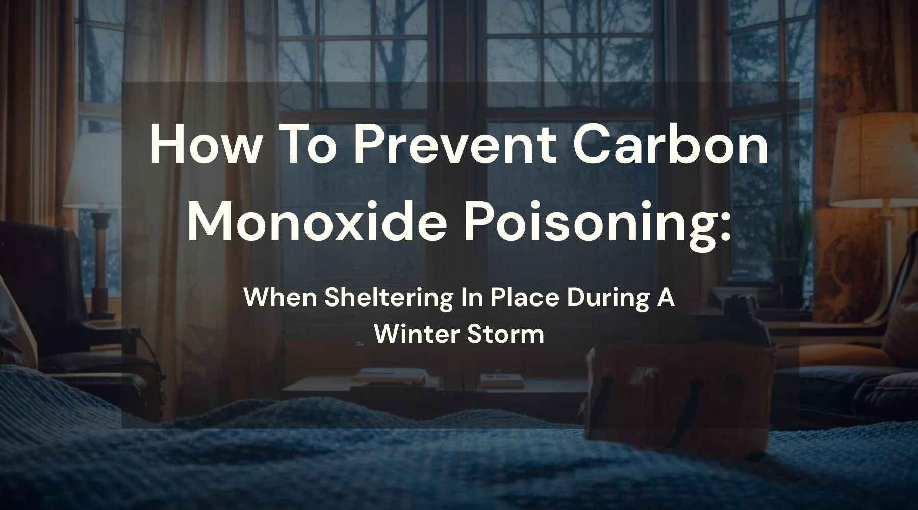 How To Prevent Carbon Monoxide Poisoning: When Sheltering In Place During A Winter Storm by Weather Scientific