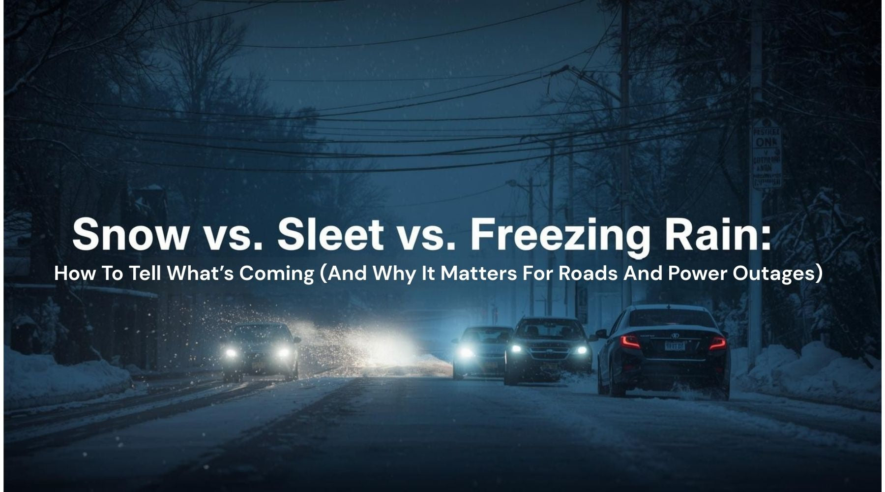 Snow vs. Sleet vs. Freezing Rain How To Tell What’s Coming (And Why It Matters For Roads And Power Outages) by Weather Sceintific