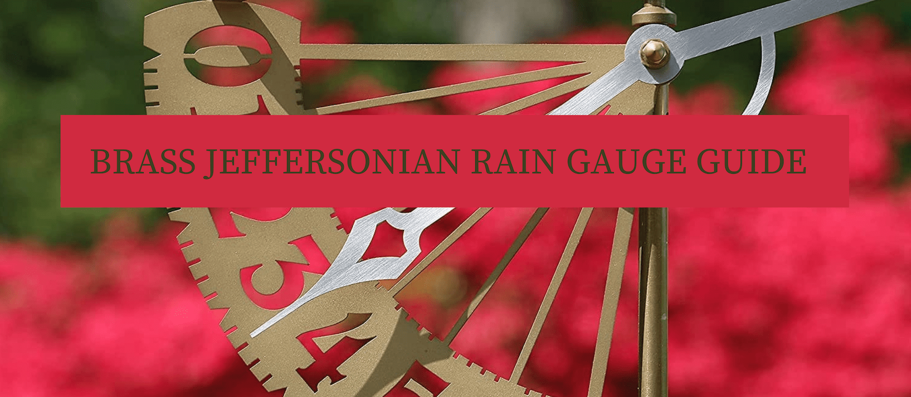 Conant Collections Solid Brass Jeffersonian Rain Gauge Guide by WeatherScientific.com