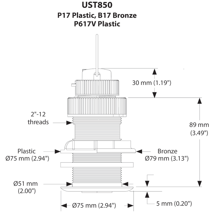 Weather Scientific Airmar - UST850 Smart™ Sensor, NMEA 2000®, Stainless Housing, ST Airmar 