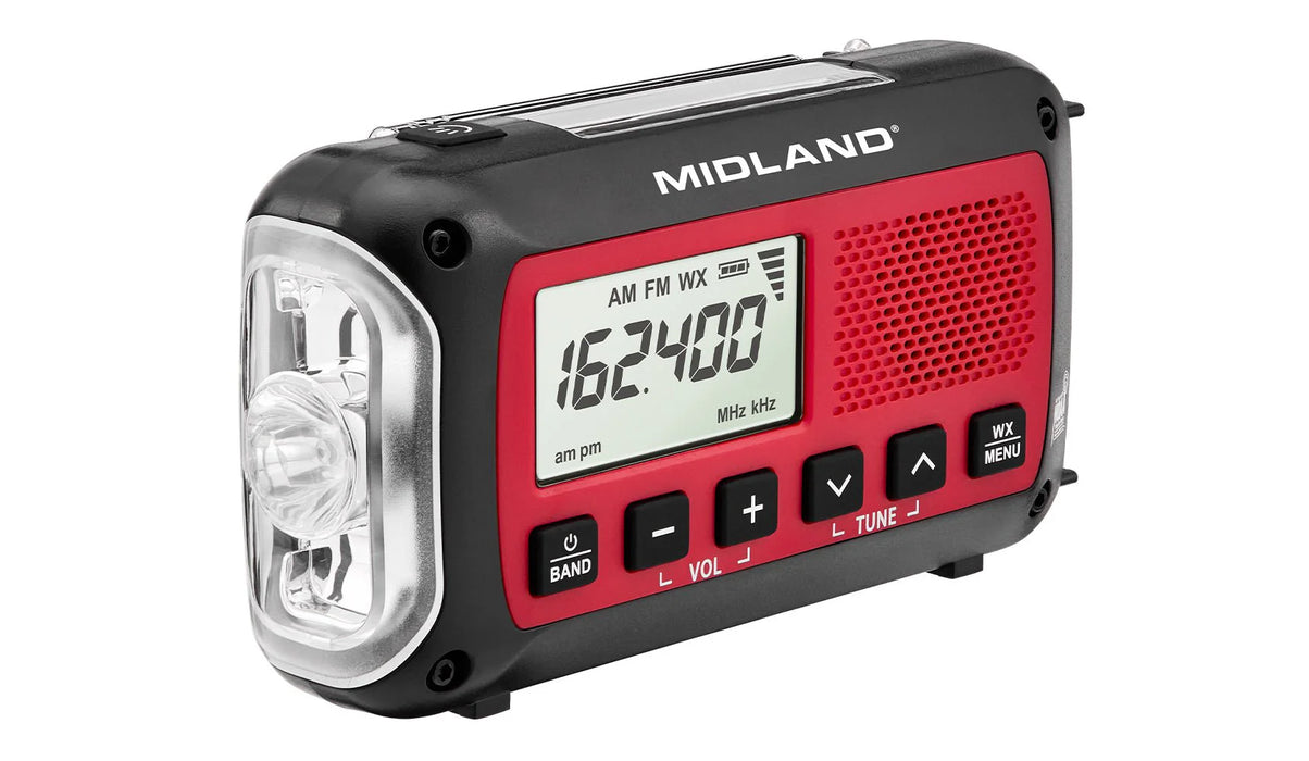 Midland ER40 AM/FM Weather Alert Emergency Crank Radio w/ Flashlight