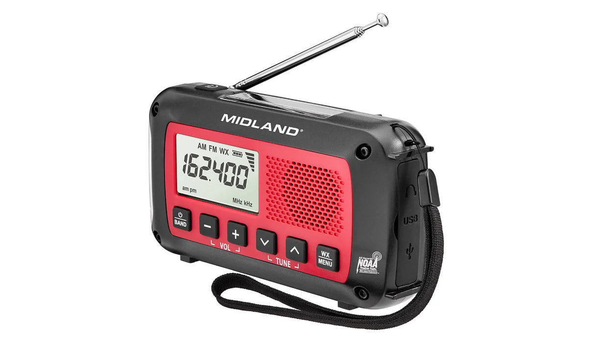 Midland ER40 AM/FM Weather Alert Emergency Crank Radio w/ Flashlight