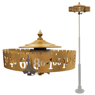 Weather Scientific Conant Collection Jeffersonian Drum Thermometer (Fahrenheit - Living Finish Brass) T27LFB need mounting pole