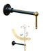 Weather Scientific Jeffersonian Wall/Post Mount (Living Finish Brass) for wind vane profile