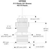 Weather Scientific Airmar - UST850 Smart™ Sensor, NMEA 2000®, Plastic Housing, ST Airmar 