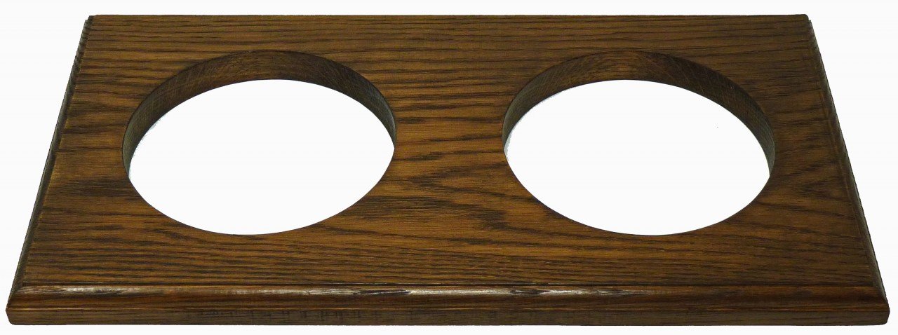 Weather Scientific Tabic Clocks Handmade Double Dark English Oak Wall Mount DK-DBL Tabic Clocks 