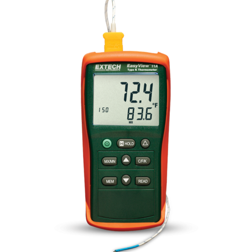 Extech EasyView™ Type K Single Input Thermometer  EA11A