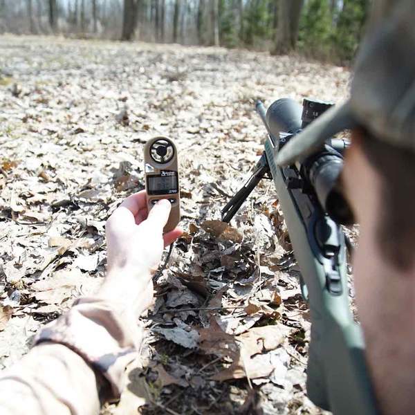 Weather Scientific Kestrel 2700 Ballistics Weather Meter ground in action