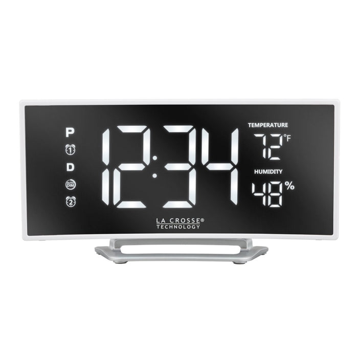 Weather Scientific LaCrosse Technology 602-249 White LED Mirror Alarm Clock LaCrosse Technology 