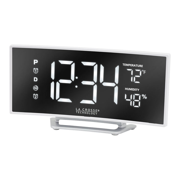 Weather Scientific LaCrosse Technology 602-249 White LED Mirror Alarm Clock LaCrosse Technology 